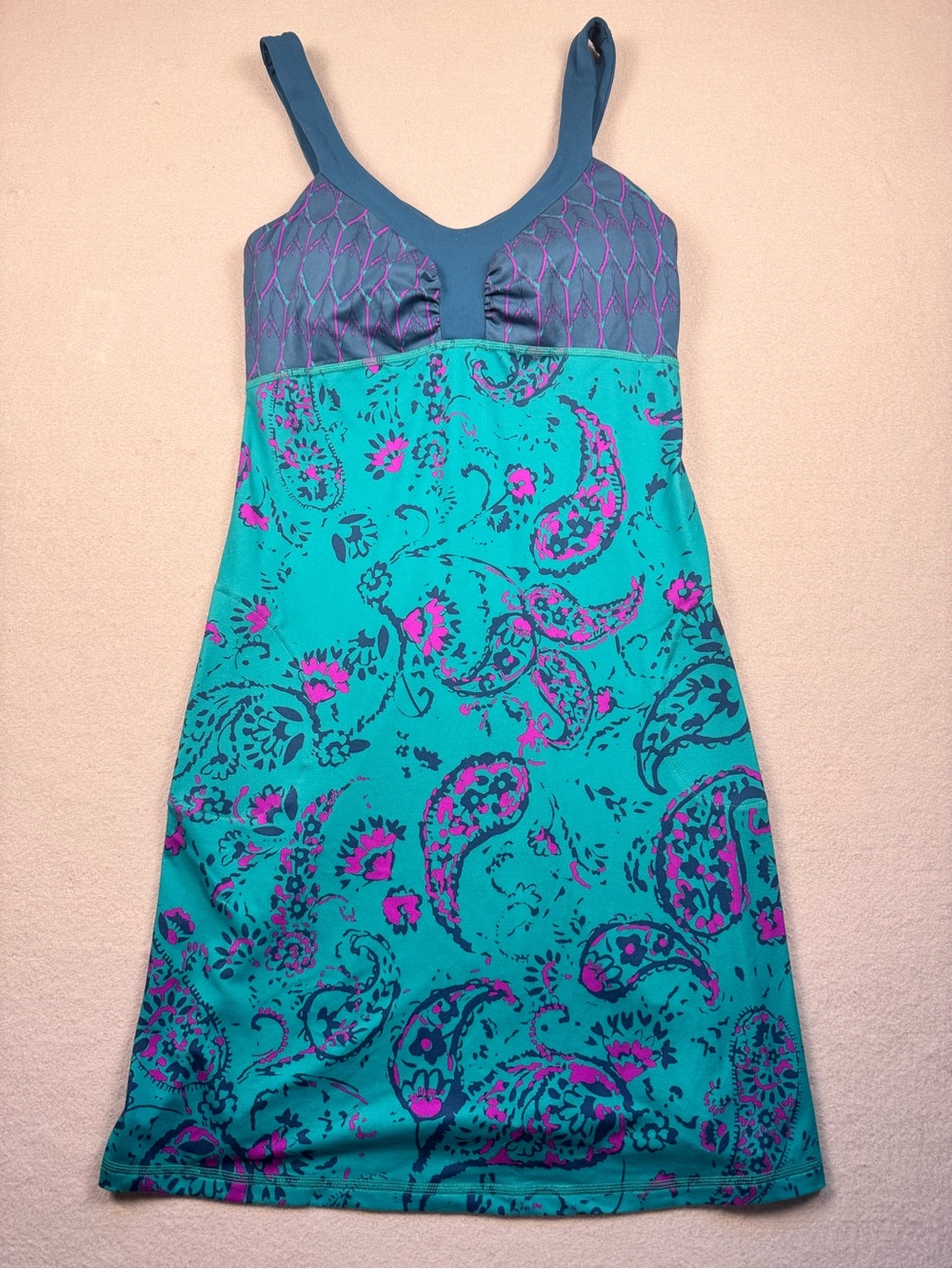 The North Face Teal Paisley Sundress with Purple Accents